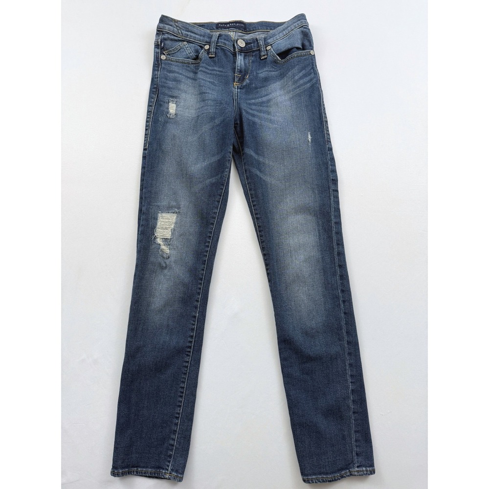 Rock Republic Distressed Denim Jeans‎ Slim Fit Medium Wash Size 8